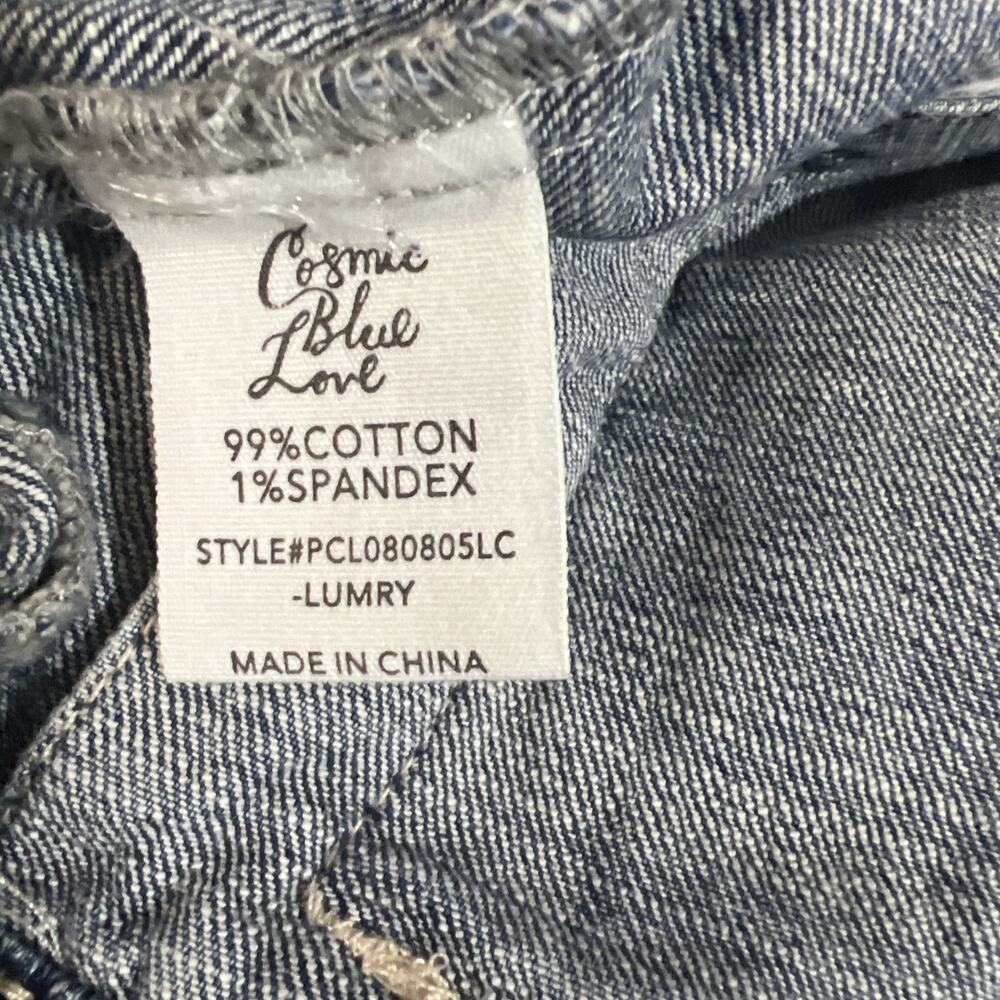 Cosmic Blue Love By Stitch Fix Denim Jean Jacket Womens XS Trucker Long Sleeve - Picture 9 of 13